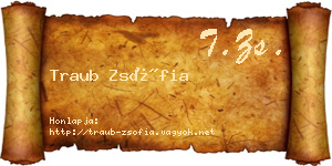 Traub Zsófia névjegykártya