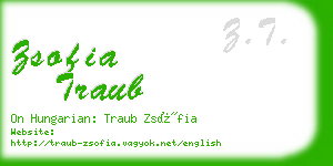 zsofia traub business card